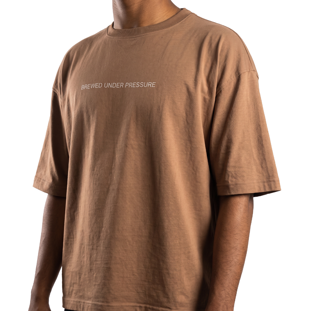 Brewed Under Pressure Tee — AeroPress Edition (Mocha Brown)