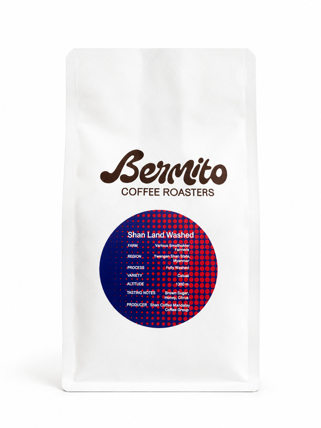 Myanmar Shan Land fully washed Catuaí coffee – Bermito bag